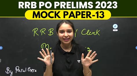 Complete Mock Test Reasoning Rrb Po Prelims Parul Gera