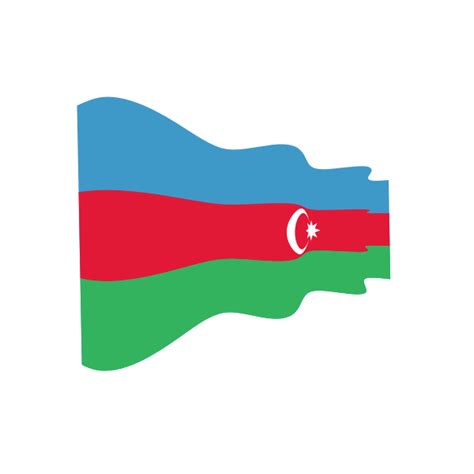 Waving Flag Of Azerbaijan Free Svg