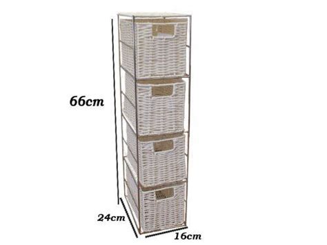 4 Drawer Resin Tower Storage Unit White