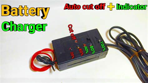 Auto Cut Off Battery Charger Indicator Youtube