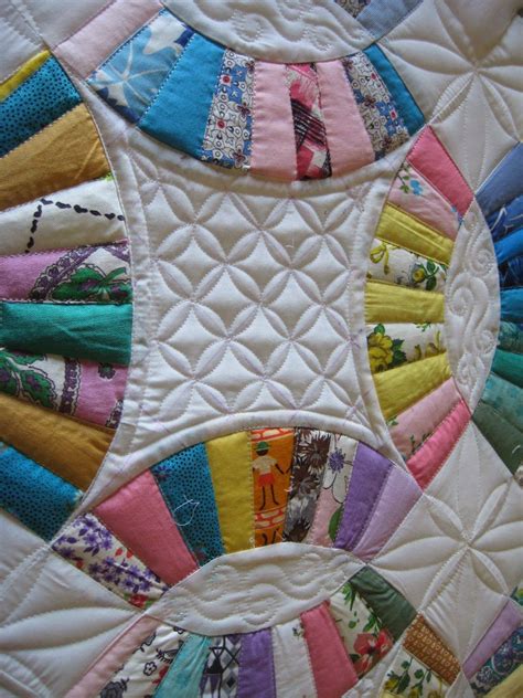 Antique Double Wedding Ring Quilt Finished And Quilted By Esther At