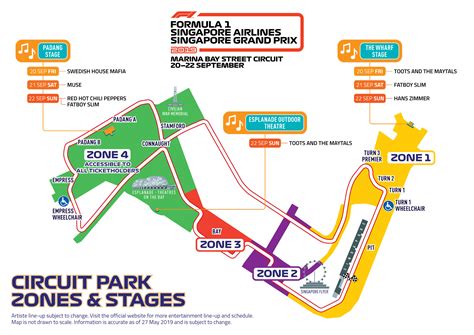 Singapore Grand Prix Map Formula 1 Singapore Grand Prix Circuit Map