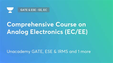 GATE ESE EE EC Comprehensive Course On Analog Electronics EC EE