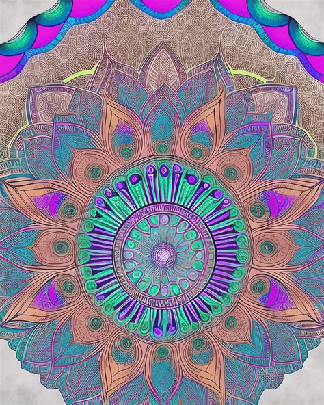 Lotus Mandala Grafik Creative Fabrica