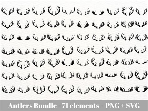 Deer Antlers Svg Elk Antler Svg Moose Svg Hunting Svg Bundle Wilderness Svg Commercial