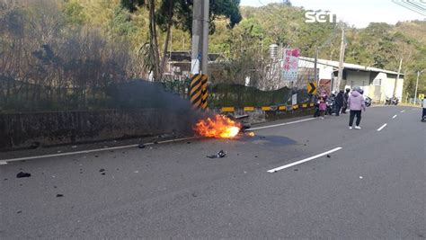 台3線苗栗追焦熱點撞電線桿 大型重機起火騎士送醫畫面曝光 社會 三立新聞網 Setncom