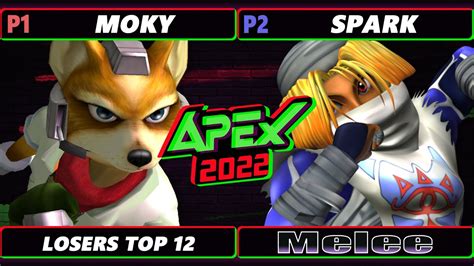 Apex 2022 Top 12 Moky Fox Vs Spark Sheik SSBM Melee Tournament