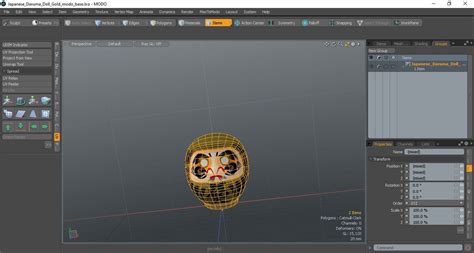 Japanese Daruma Doll Gold 3d Model 19 3ds Blend C4d Fbx Max Ma