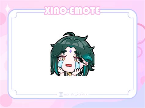 Twitch Xiao Cry Sad Emote Custom Discord Emote For Gamers Etsy