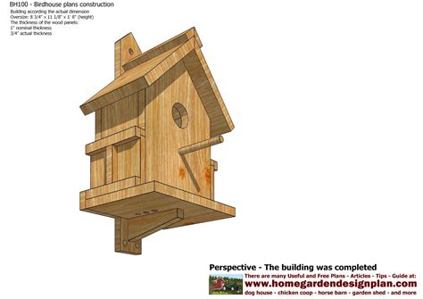 Build a coop blog: BH100 Bird House Plans Construction Bird House Design How To Build A Bird House