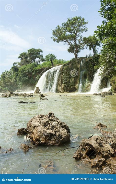 Toroan Waterfall in Sampang, Madura Island Stock Image - Image of ...