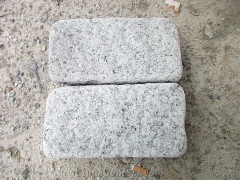 China Silver Grey Granite G601 Split Tumbled Cobbles Fujian Grey