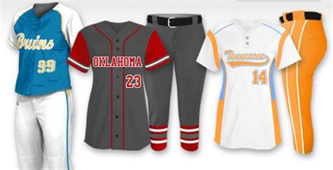 Custom Softball Uniforms Team Packages, Sublimated Softball Uniform