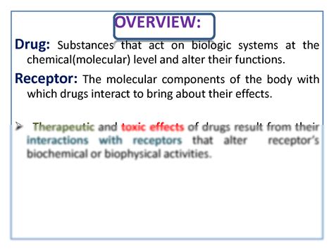 Solution Principles Of Drug Receptor Interactions Pharmacy Notes