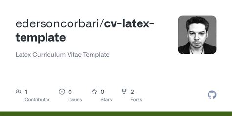 GitHub Edersoncorbari Cv Latex Template Latex Curriculum Vitae Template