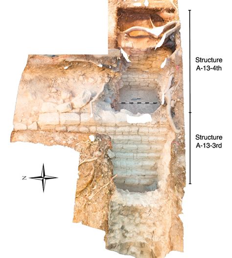 8. Orthomosaic perspective view of Structure A-13 and its construction ...