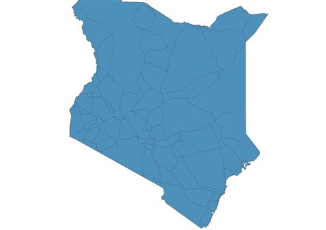 Road map of Kenya SVG Vector - Map of Roads