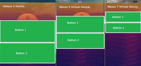 As android device screen is bigger, buttons are upper - Stack Overflow