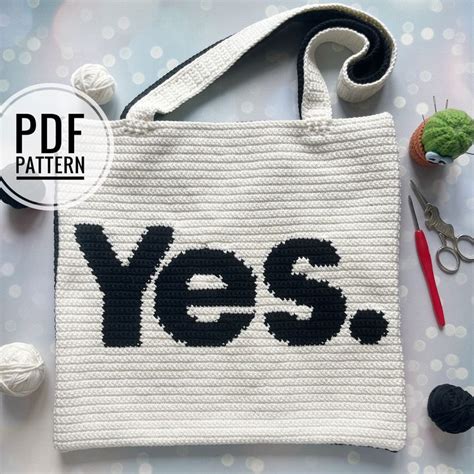 Crochet Bag Pattern Crochet Tote Bag Pattern Intarsia Crochet Etsy Crochet Tote Bag