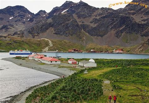 British Research Station at King Edward Point, on South Georgia island ...