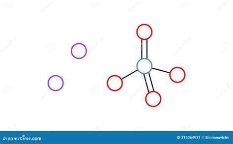 Sodium Chromate Molecule Structural Chemical Formula Ball And Stick