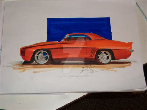 1969 Chevy Camaro Marker Rendering By Davidservice On Deviantart