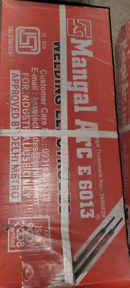 Mild Steel 3 15 Mm X 350 Mm Mangal Arc Welding Electrode At Rs 2100 Box