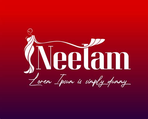 Neelam Sarees logo with woman figure vector. Neelam Saree logo ...