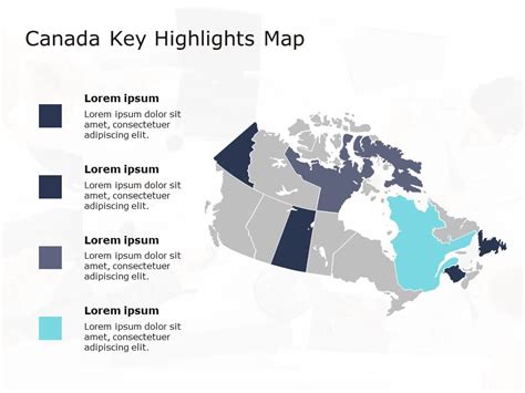 Canada Map 6 PowerPoint Template