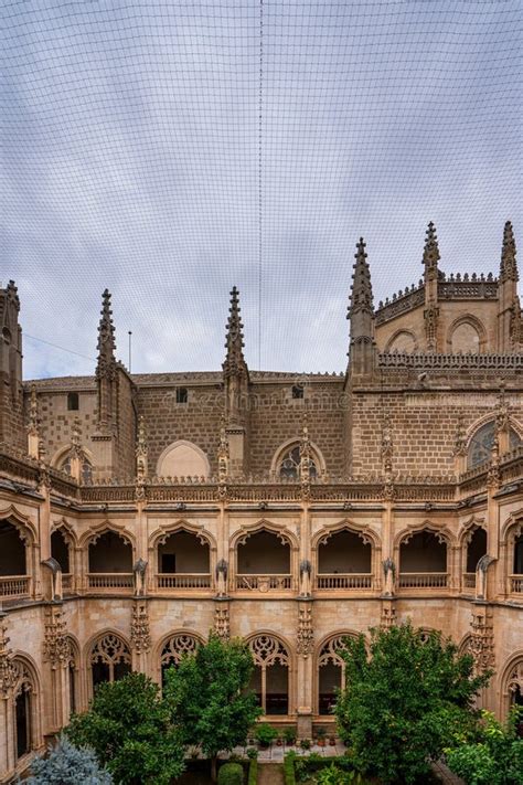 Toledo Spain Dec Gothic Atrium Of Monastery Of San Juan De