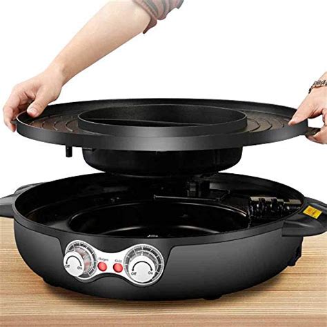 Hot Pot With Grill Hot Pot Electric With Dual Temperature Control Hot Pot With Divider 110V