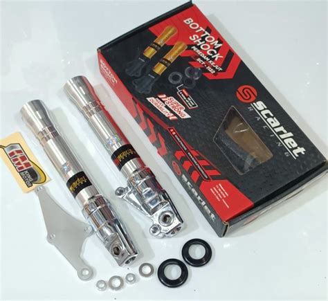 Scarlet Racing Bottom Tabung Shock Depan Variasi Motor Satria Fu 150