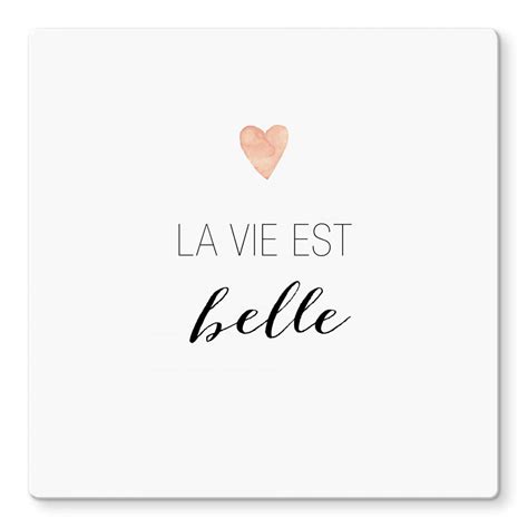 Glasbild Confetti And Cream La Vie Est Belle Wall Artde