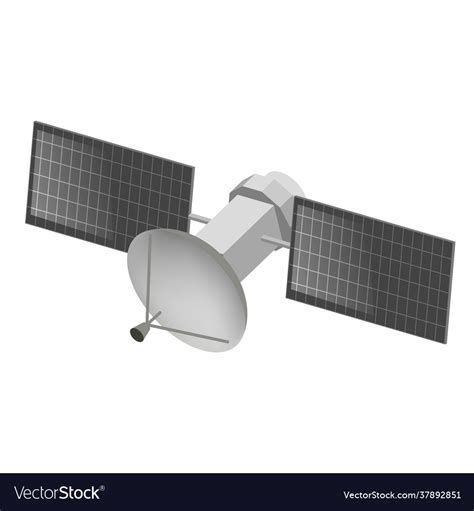 Space Satellite Flat Isometric Royalty Free Vector Image