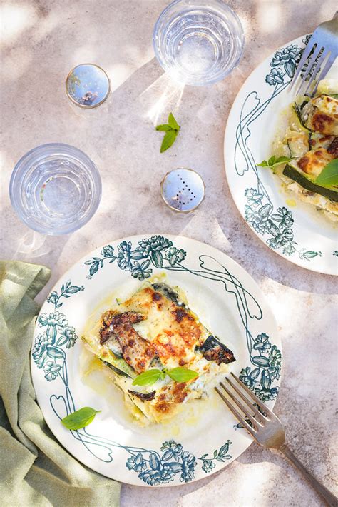 Lasagnes De Courgettes Et Champignons Au Fromage Sans P Te Recette