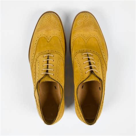 Lyst Paul Smith Mens Mustard Yellow Nubuck Christo Brogues In