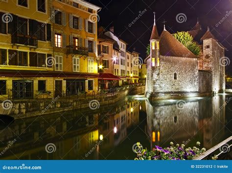 Annecy at night stock photo. Image of castle, exterior - 32231012