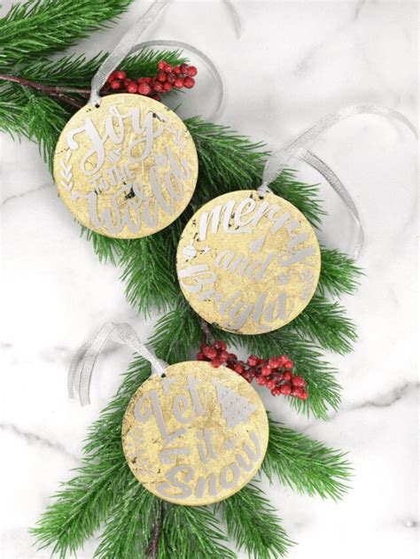 Gold And Vinyl Gilded Acrylic Christmas Decors Story Abbi Kirsten Collections