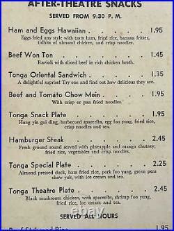 1950’s Fairmont Hotel TONGA ROOM Menu Nob Hill San Francisco California Tiki | San Francisco ...