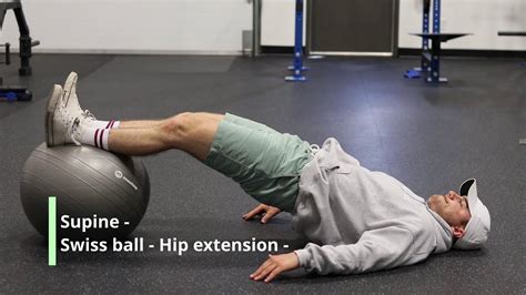 Supine Swiss Ball Hip Extension YouTube