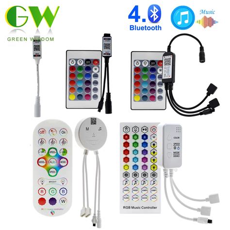 RGB Led Controller DC5 24V Bluetooth Music Control 40 Keys 16 Million