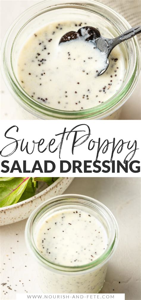 Sweet Honey Poppy Seed Dressing Nourish And Fete