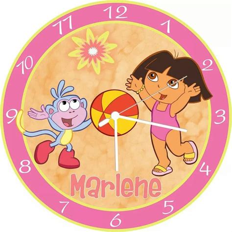 Dora The Explorer Personalized Clock Dora The Explorer Personalized