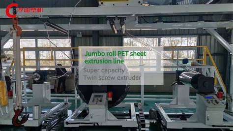 Highly Capacity Plastic Jumbo Roll Making Of PET Sheet Twin Screw