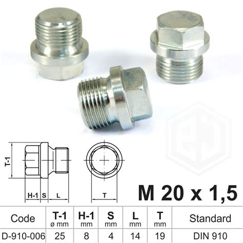 Hex Head Screw Plugs Bolt Din Oil Pan Drain Sump Plug Stopper