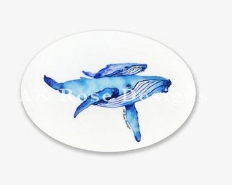 Whale Sticker Etsy