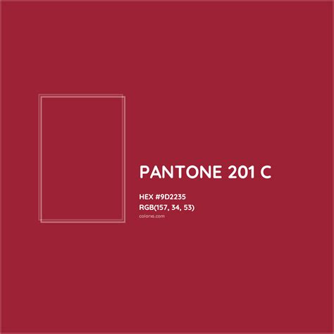 Pantone 201 C Complementary Or Opposite Color Name And Code 9d2235