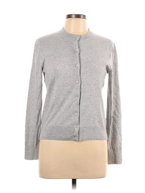 J Crew Color Block Gray Cardigan Size L Off Thredup