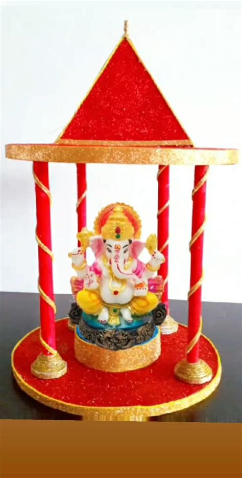 Ganpati Makhar Design Ganpati Decoration Ecofriendly Ganpati