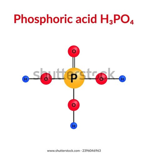 Phosphoric Acid Molecular Structure Formula H3po4 Stock Vector (Royalty Free) 2396046963 ...